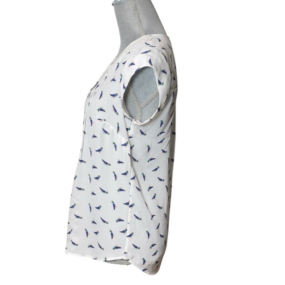 Daniel Rainn Estefany Lace Detail Split Neck Top size S - Picture 2 of 9